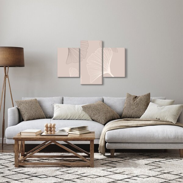 Kép - Bézs színű levelek N⁰6 (90x60 cm)
