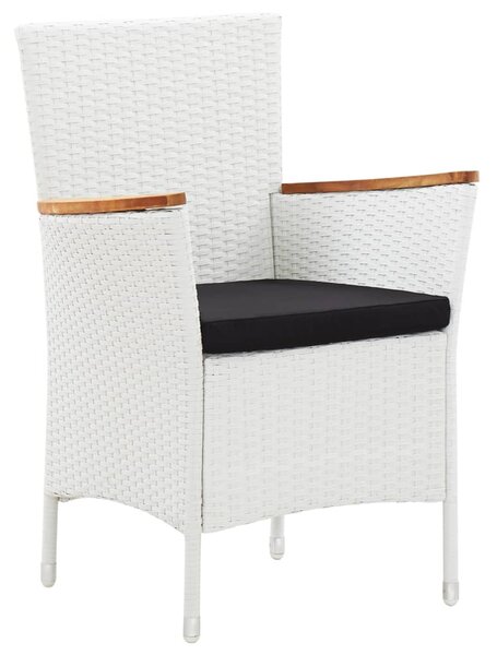 9 részes fehér kültéri polyrattan étkezőgarnitúra (45980)
