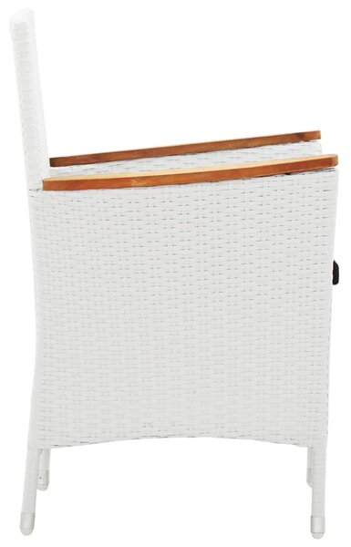 9 részes fehér kültéri polyrattan étkezőgarnitúra (45980)