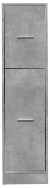 Betonszürke szerelt fa patikaszekrény 30 x 41 x 118 cm
