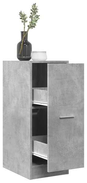 Betonszürke szerelt fa patikaszekrény 30 x 41 x 77,5 cm