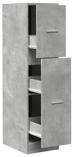 Betonszürke szerelt fa patikaszekrény 30 x 41 x 118 cm