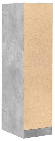 Betonszürke szerelt fa patikaszekrény 30 x 41 x 118 cm