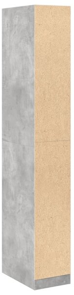 Betonszürke szerelt fa ruhásszekrény 30 x 50 x 200 cm