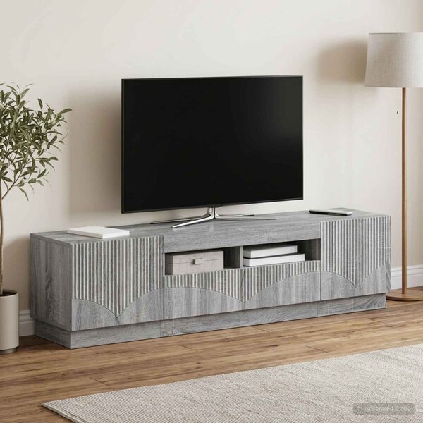 VidaXL 5 darabos LED TV szekrény Szürke Sonoma Szerelt Fa