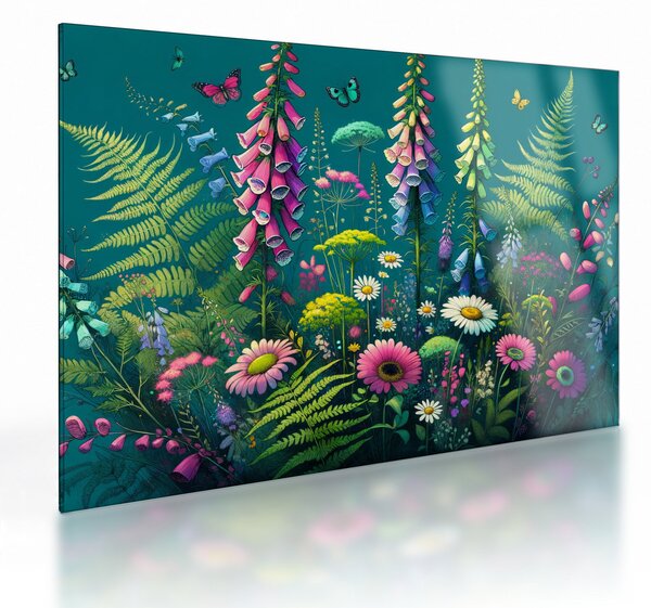 Üveg kép - Mezei virágok (70x50 cm)