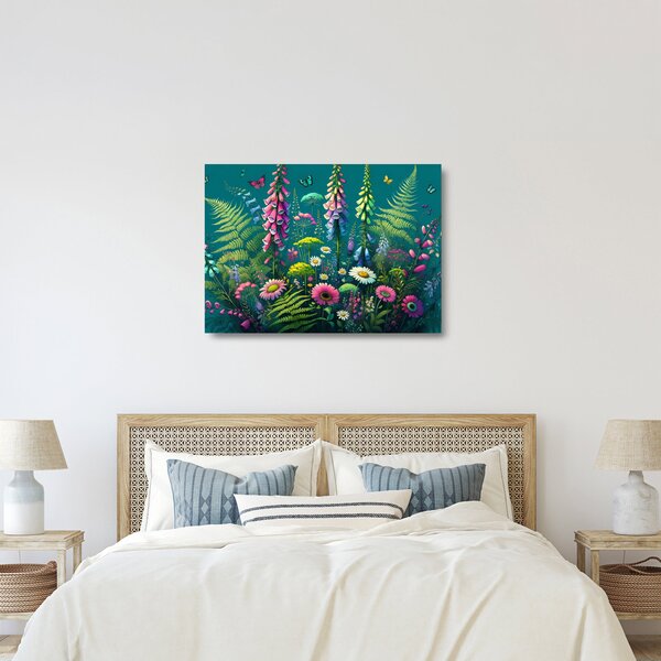 Üveg kép - Mezei virágok (70x50 cm)