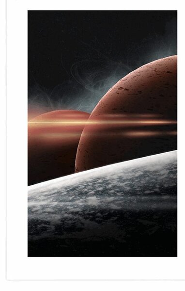 Poszter paszportuval bolygók a galaxisban