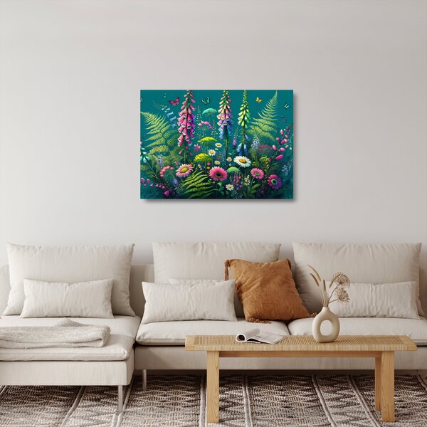 Üveg kép - Mezei virágok (70x50 cm)
