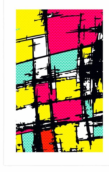 Poszter paszportuval stílusos pop-art