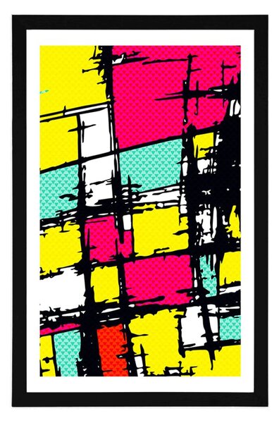 Poszter paszportuval stílusos pop-art