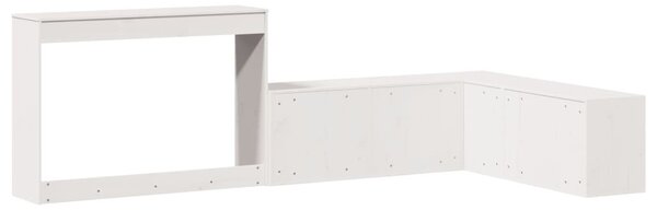 Fehér tömör fenyőfa éjjeliszekrény íróasztallal 232x112x75 cm