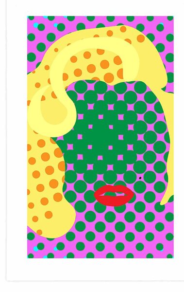Poszter paszportuval Marilyn Monroe pop art stílusban