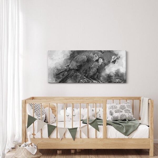 Kép - Akvarell papagájok (120x50 cm)