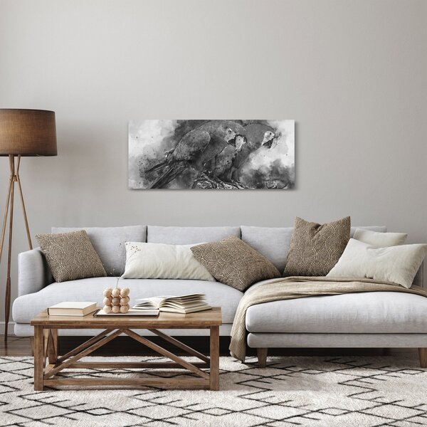 Kép - Akvarell papagájok (120x50 cm)