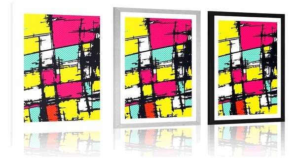 Poszter paszportuval stílusos pop-art
