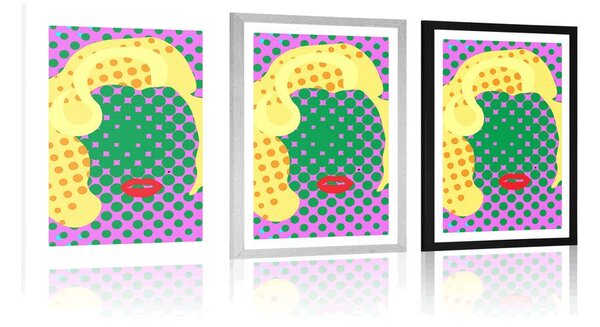 Poszter paszportuval Marilyn Monroe pop art stílusban