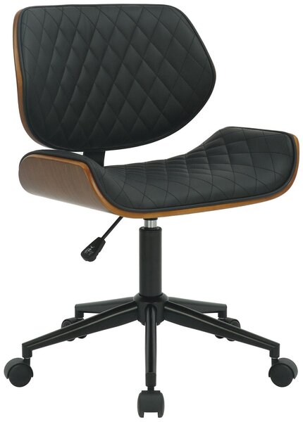 Harvest modern műbőr irodai forgószék dió-fekete 323072