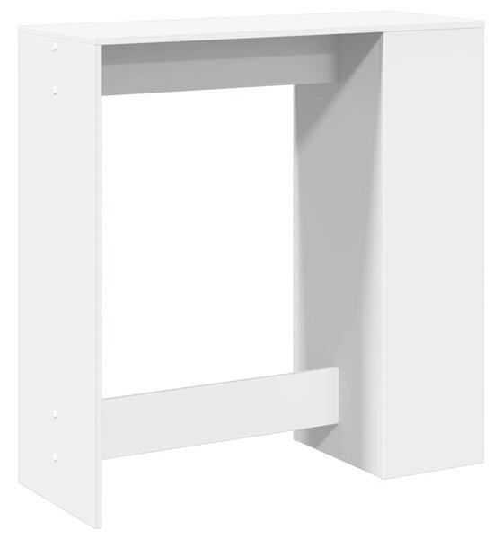 Fehér szerelt fa tárolórekeszes bárasztal 101 x 40 x 103,5 cm
