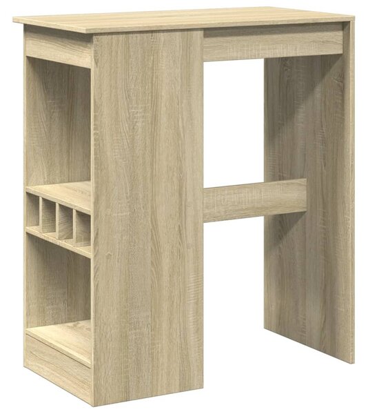 Sonoma tölgy szerelt fa bárasztal tárolókkal 90x47,5x103,5 cm