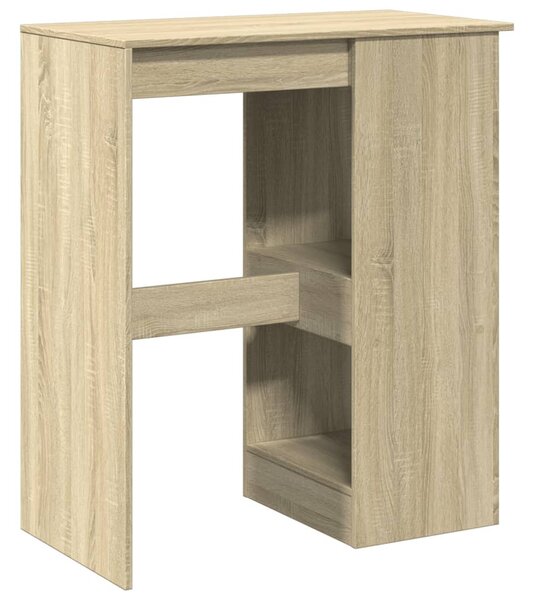 Sonoma tölgy szerelt fa bárasztal tárolókkal 90x47,5x103,5 cm