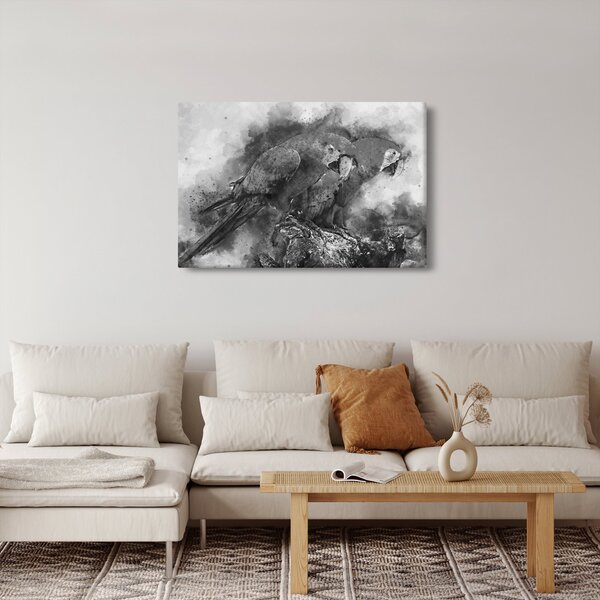 Kép - Akvarell papagájok (90x60 cm)