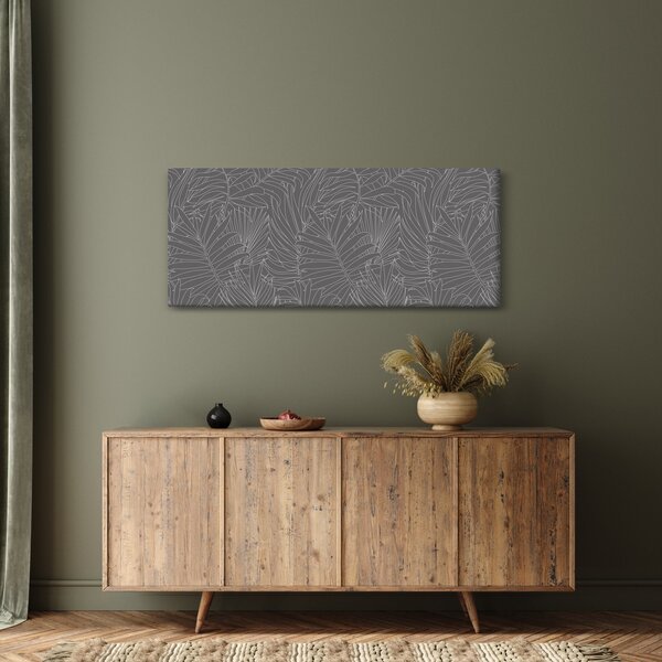 Kép - Szürke pálmalevelek (120x50 cm)