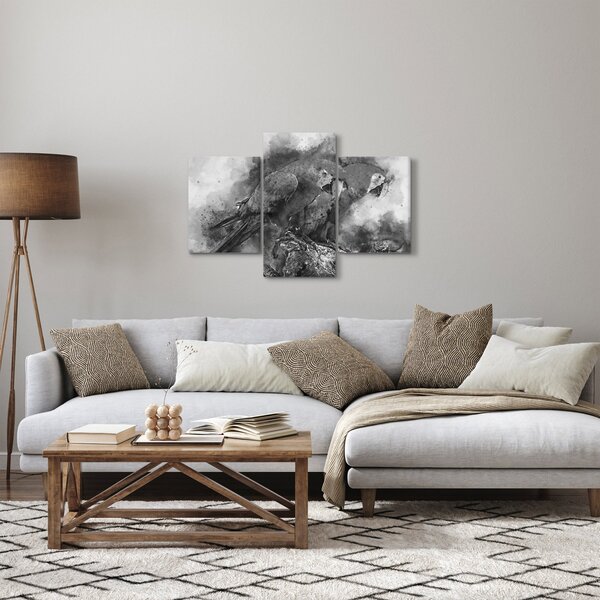 Kép - Akvarell papagájok (90x60 cm)