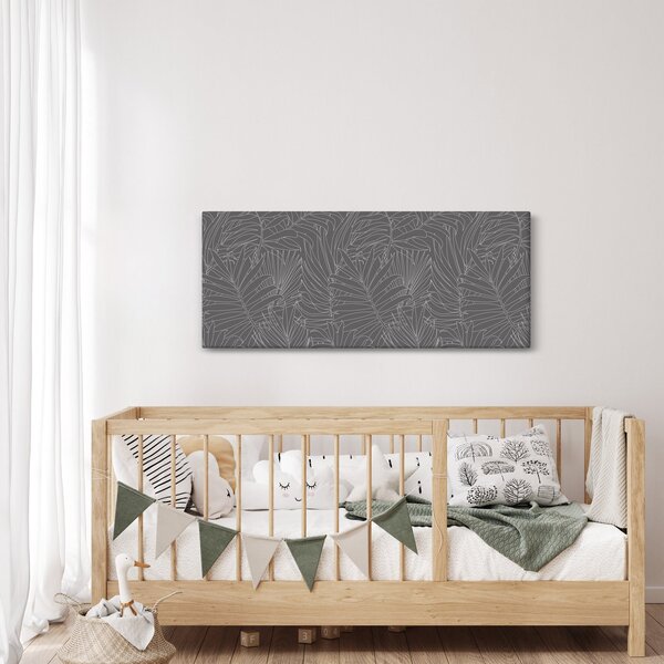 Kép - Szürke pálmalevelek (120x50 cm)