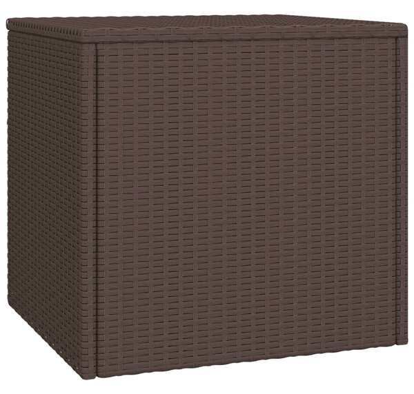 3 db barna polyrattan kerti kisasztal