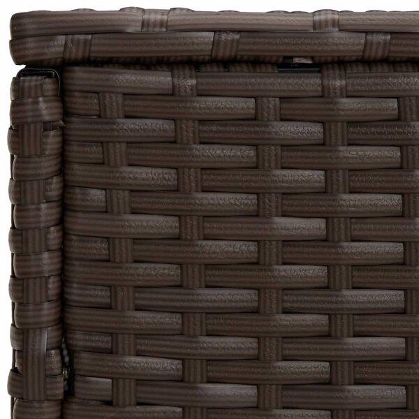 3 db barna polyrattan kerti kisasztal