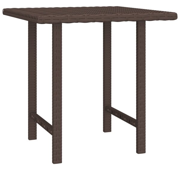 3 db barna polyrattan kisasztal