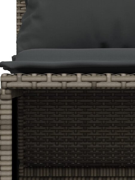 4 részes szürke polyrattan kerti ülőgarnitúra párnákkal