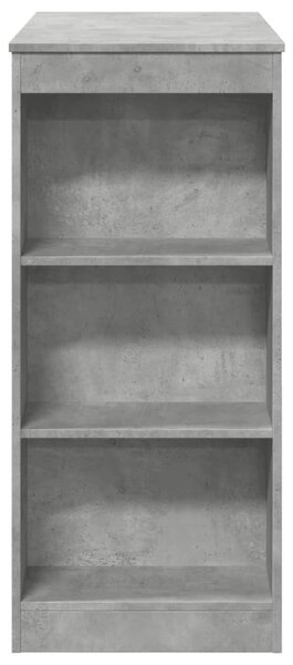 Betonszürke szerelt fa tárolórekeszes bárasztal 95x47x103,5 cm