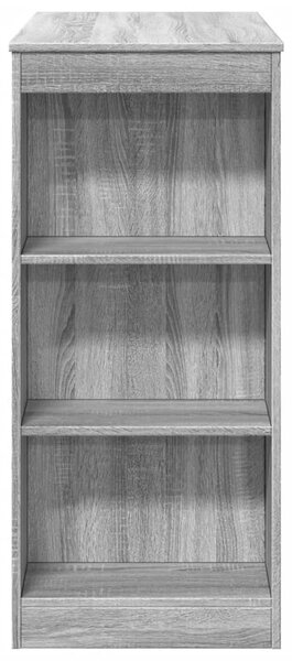 Szürke sonoma szerelt fa bárasztal tárolókkal 95x47x103,5 cm