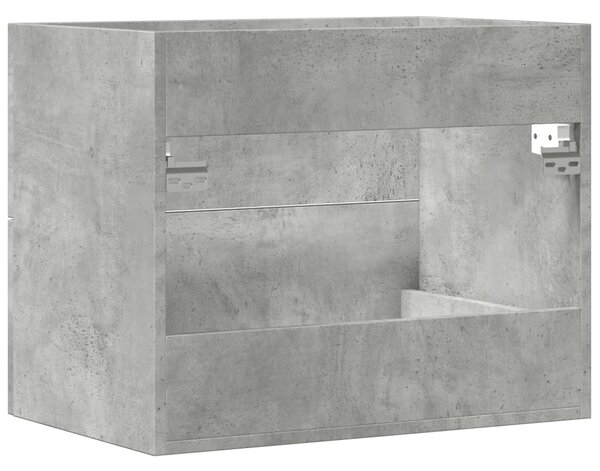 Betonszürke szerelt fa mosdószekrény 60 x 38,5 x 48 cm