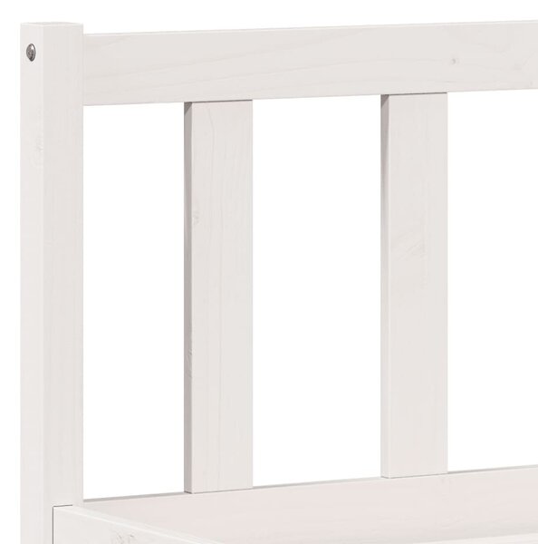 Fehér tömör fenyő extra hosszú ágykeret matrac nélkül 180x210cm