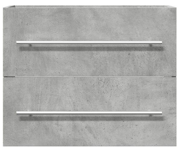 Betonszürke szerelt fa mosdószekrény 60 x 38,5 x 48 cm