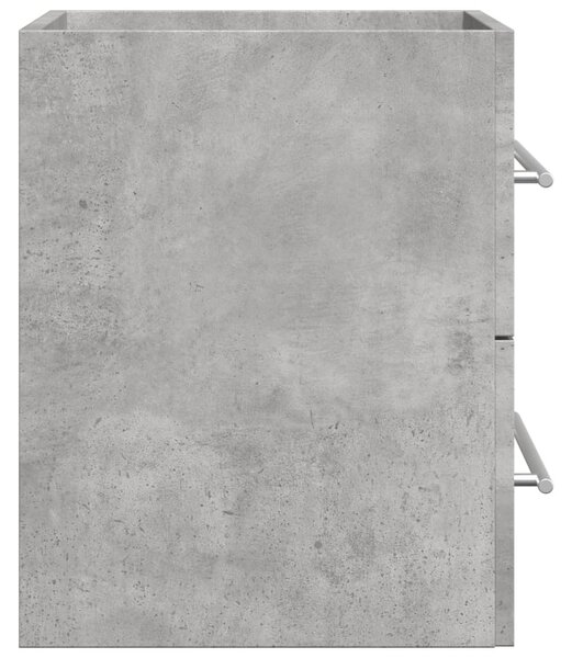 Betonszürke szerelt fa mosdószekrény 60 x 38,5 x 48 cm
