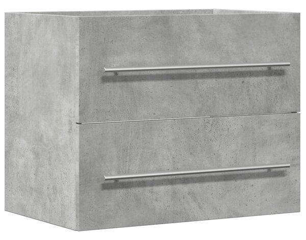 Betonszürke szerelt fa mosdószekrény 60 x 38,5 x 48 cm