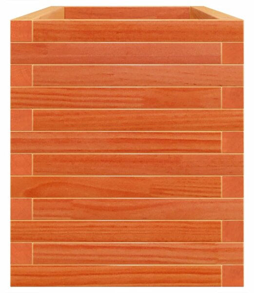 Viaszbarna tömör fenyőfa kerti virágláda 110 x 40 x 46 cm
