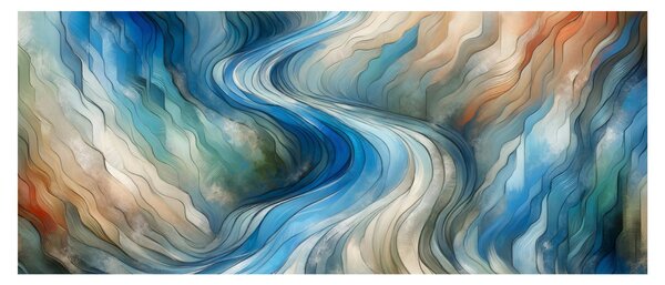 Kép - Absztrakt áramlat (120x50 cm)