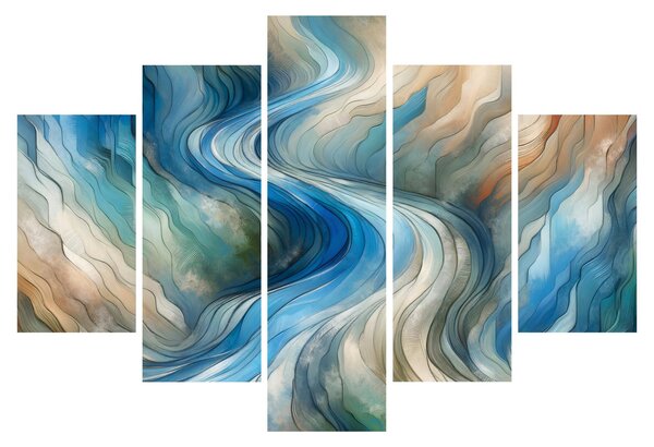 Kép - Absztrakt áramlat (150x105 cm)