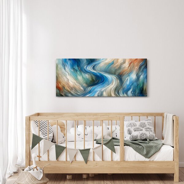 Kép - Absztrakt áramlat (120x50 cm)