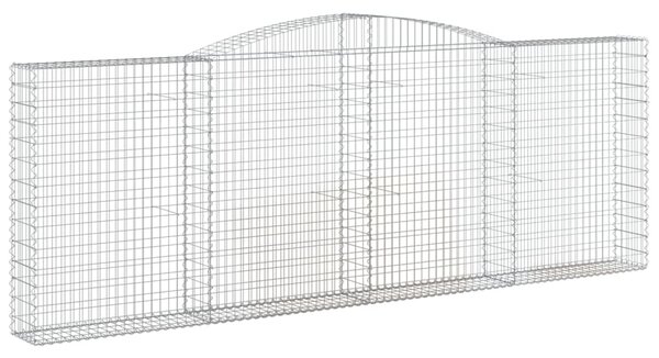 Íves horganyzott vas gabion kosár 400x30x140/160 cm