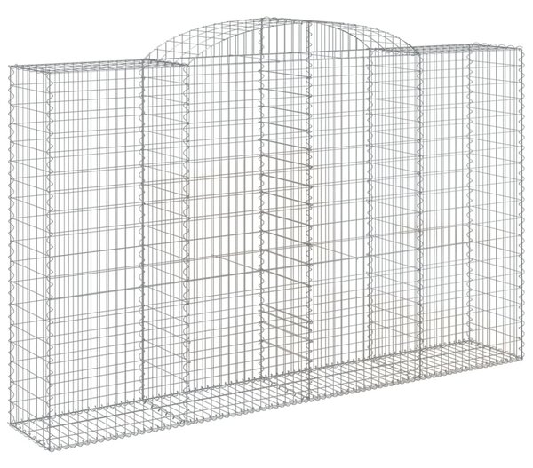 3 db íves horganyzott vas gabion kosár 300x50x180/200 cm