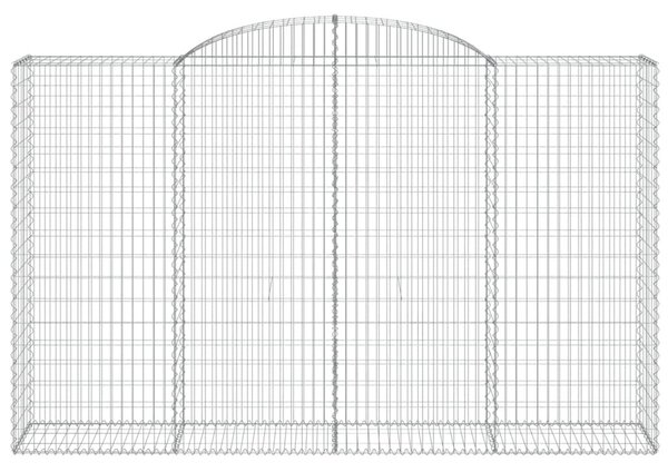 3 db íves horganyzott vas gabion kosár 300x50x180/200 cm