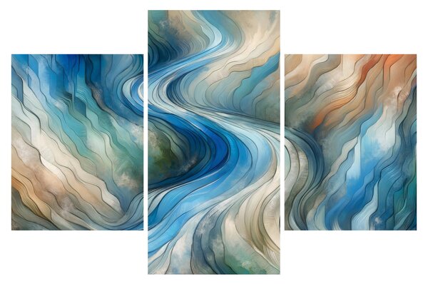 Kép - Absztrakt áramlat (90x60 cm)