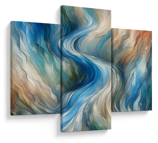 Kép - Absztrakt áramlat (90x60 cm)