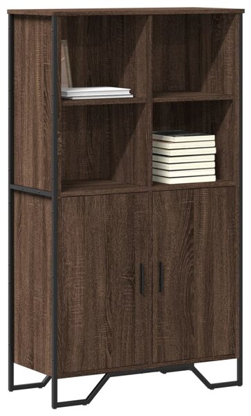 Barna tölgy színű szerelt fa magasszekrény 79,5x35,5x137,5 cm